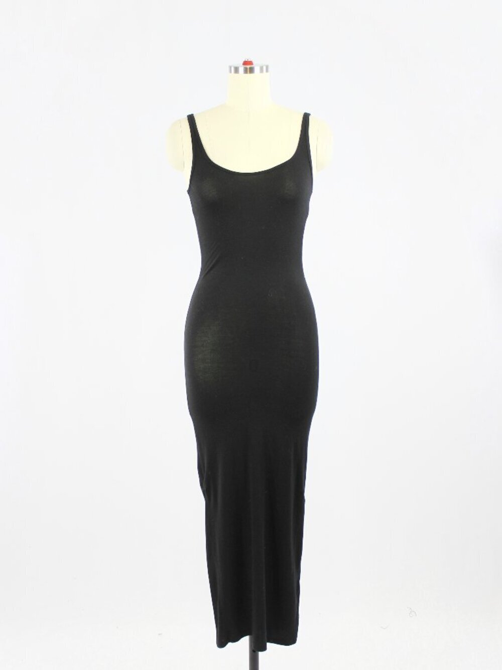 Aritzia GROUP BY BABATON Freddie Black Jersey Maxi Bodycon Tank Dress, Size XS